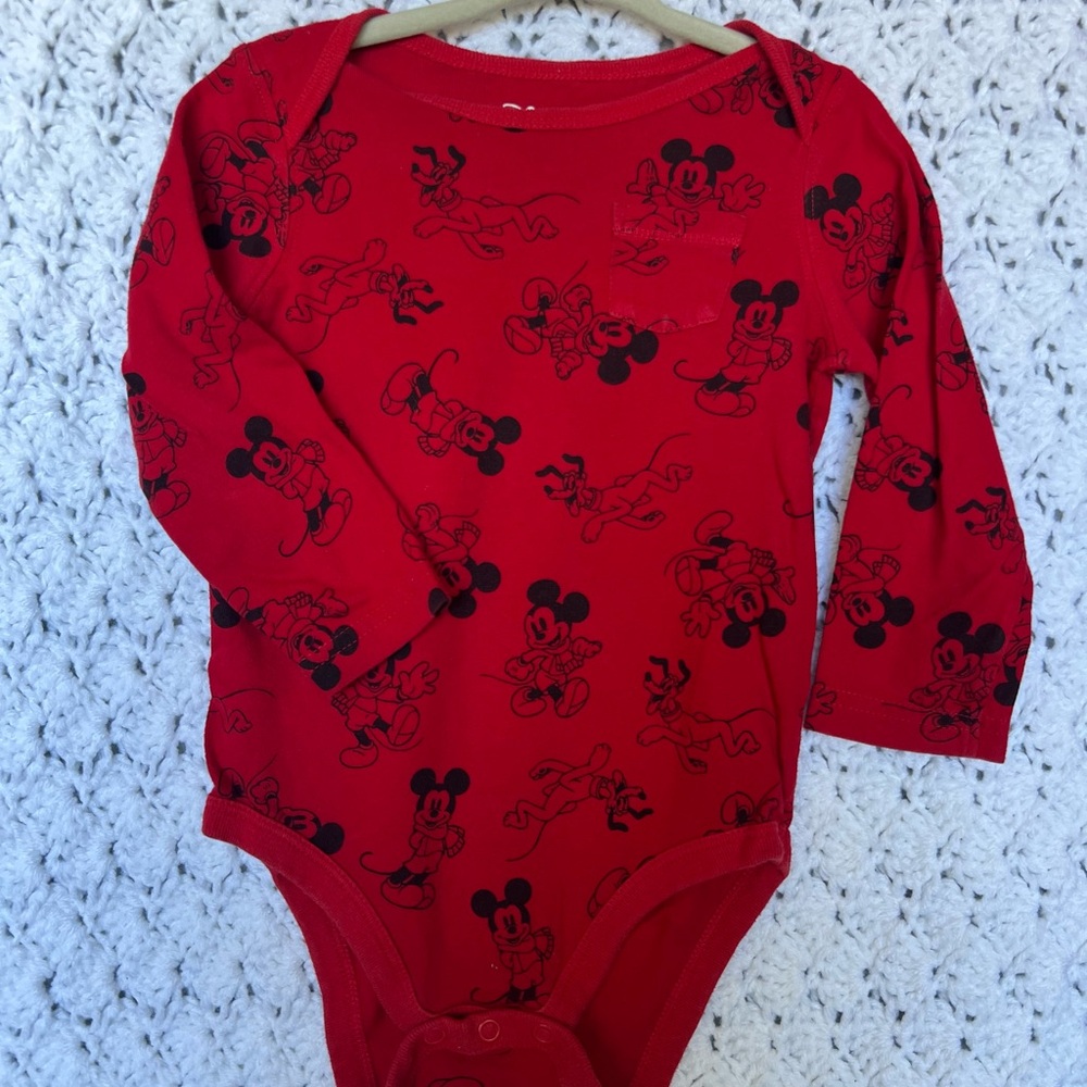 Disney Red Mickey Mouse Bodysuit